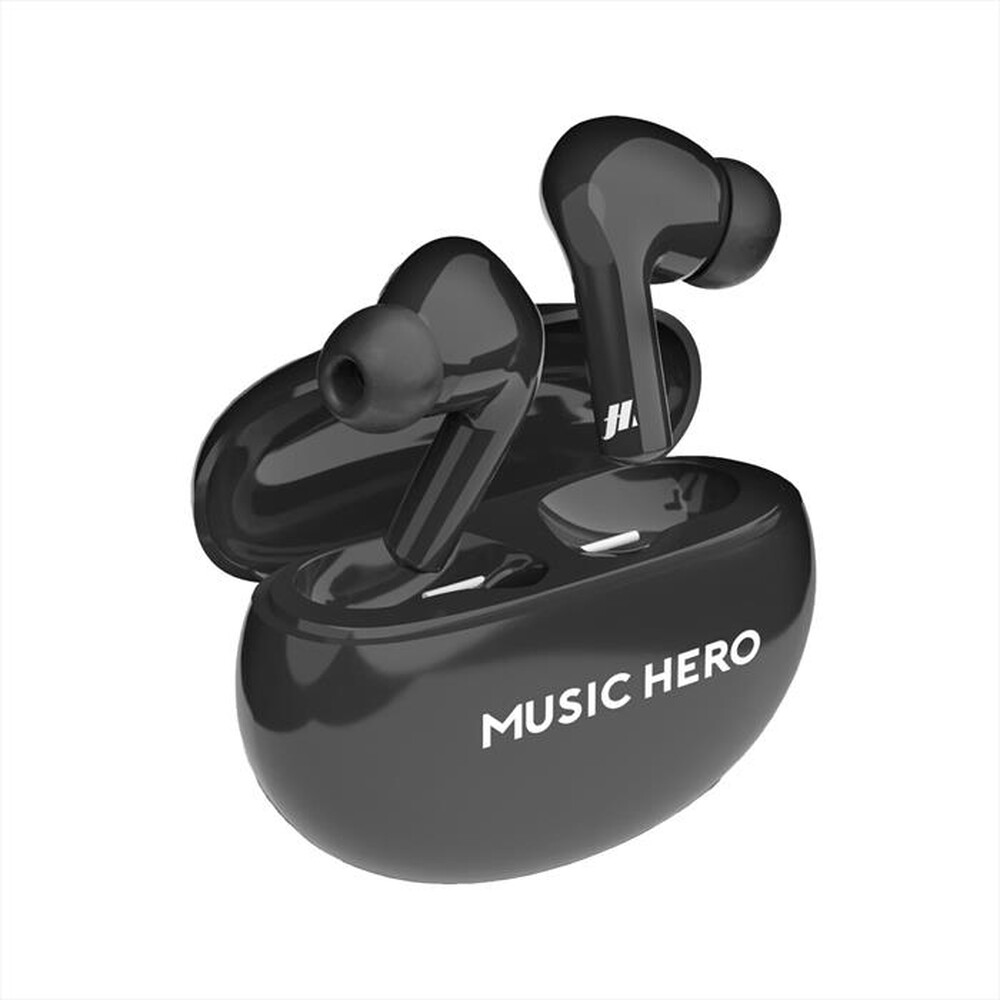 MUSIC HERO - Auricolare Bluetooth MHTWSBEATBTNORK-Nero