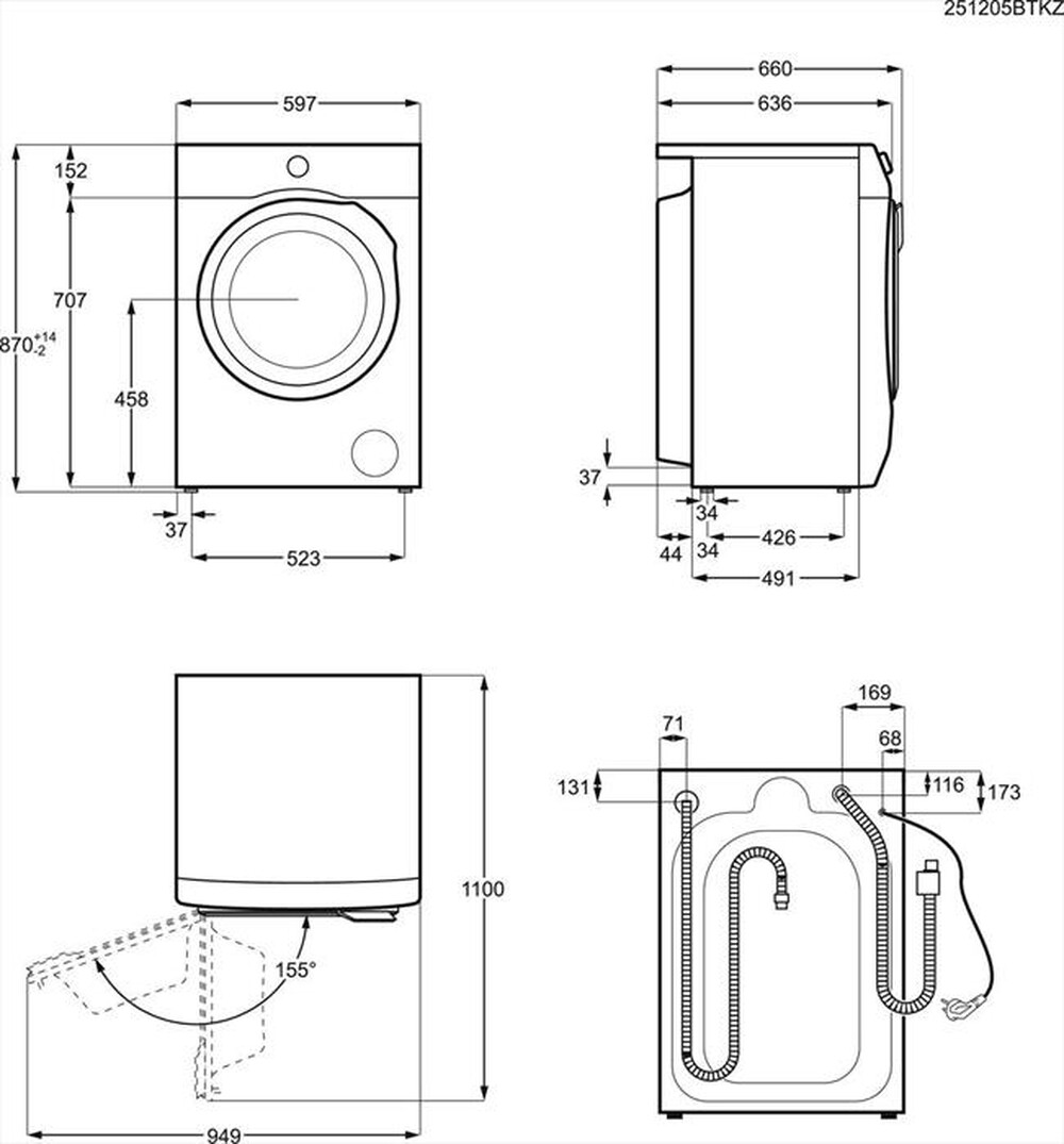 Immagine del prodotto AEG - Lavasciuga LWR9E106AB 10/6KG Classe A-Bianco