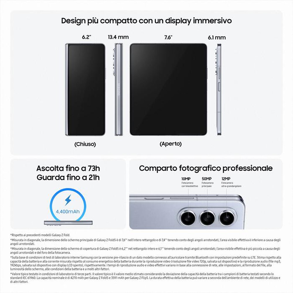 Immagine del prodotto SAMSUNG - Galaxy Z Fold5 512GB-Icy Blue