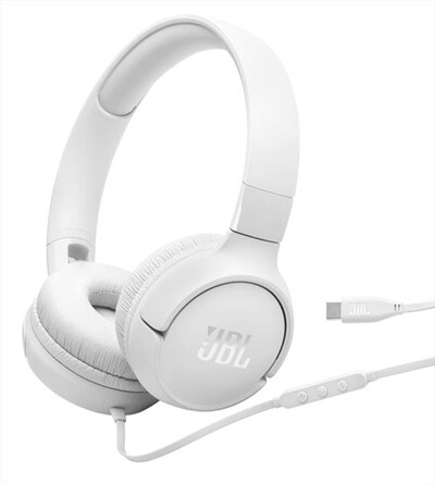 JBL - CUFFIE AD ARCHETTO SUPRA-AURALI CON CAVO TUNE 520C-Bianco