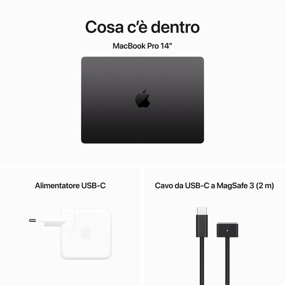 Immagine del prodotto APPLE - MACBOOK PRO 14'' M3 MAX CORE 14 CPU 30 GPU 1TB-Nero Siderale