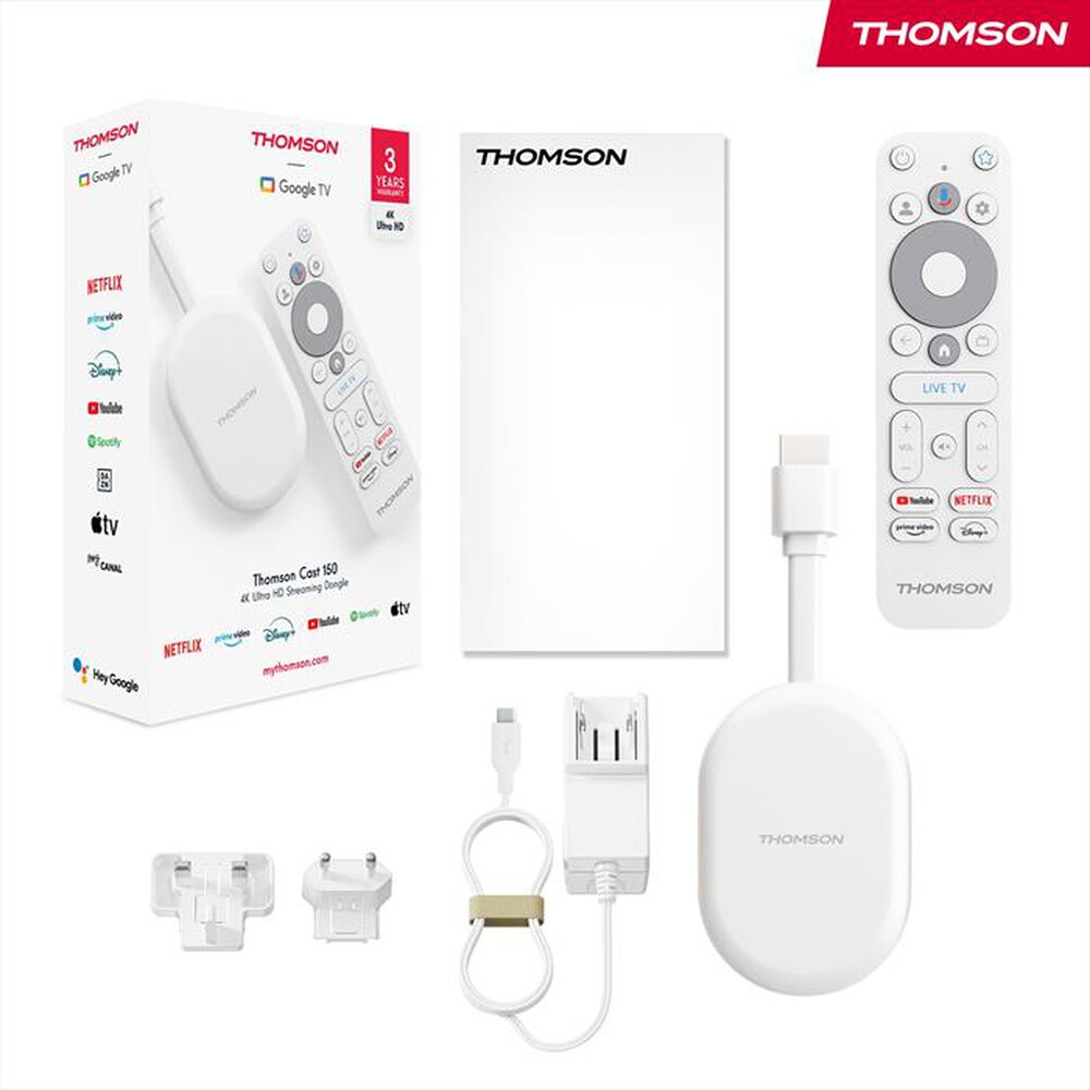 Immagine del prodotto THOMSON - 150 CAST STREAMING DONGLE 4K UHD-Bianco