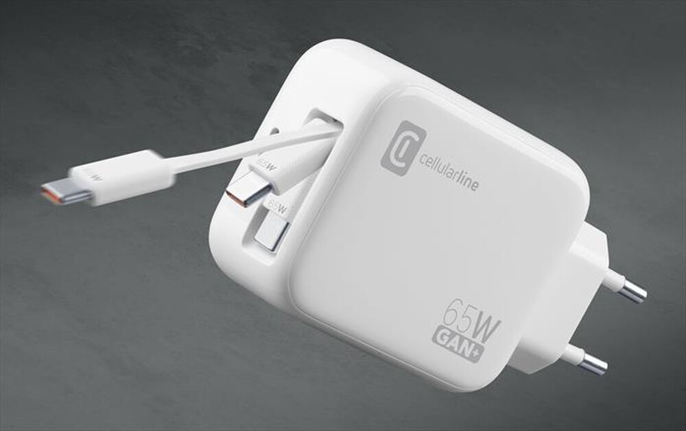 Immagine del prodotto CELLULARLINE - RETRACTABLE POWER 65W-Bianco