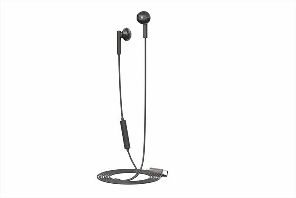 TECHLIFE - Auricolari a filo USB-C con microfoni integrati-BLACK
