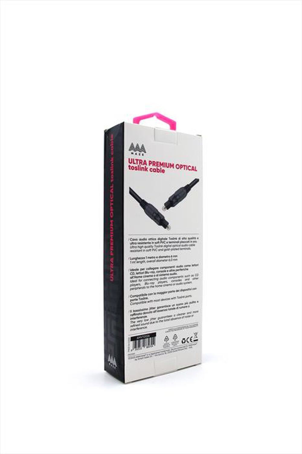 Immagine del prodotto AAAMAZE - CAVO OTTICO ULTRA PREMIUM TOSLINK 1 METRO-Nero