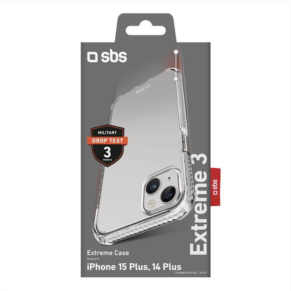 Immagine del prodotto SBS - Cover Extreme 3 TEUNBKEX3IP1567P iPhone 15 Pro Max-Trasparente