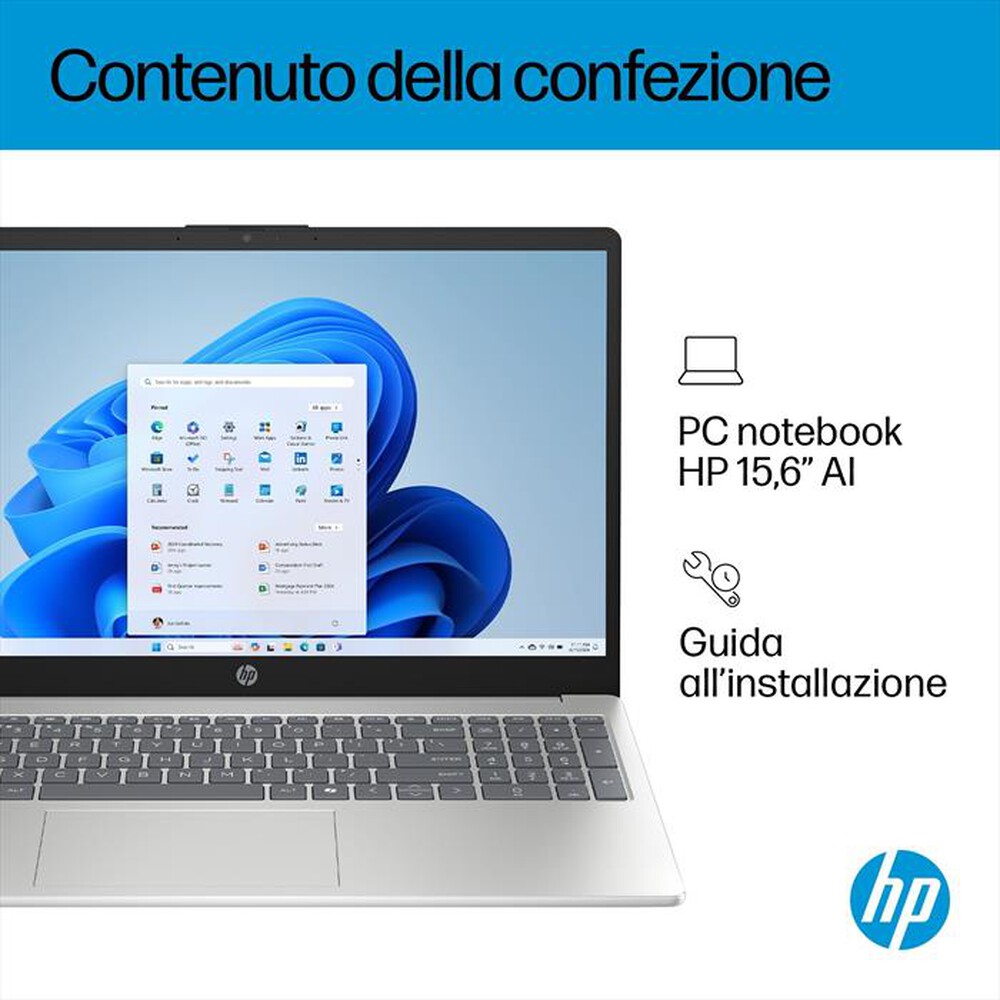 Immagine del prodotto HP - Notebook Laptop 15-FD2008NL 15.6"-Natural Silver