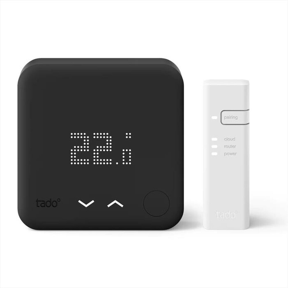 TADO - Termostato Intelligente + Placca da muro-Nero