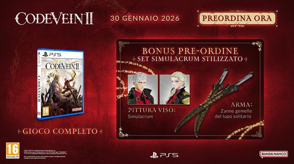 Immagine del prodotto NAMCO - CODE VEIN II PS5