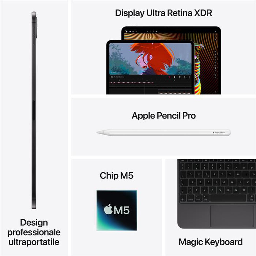 Immagine del prodotto APPLE - iPad Pro 13" M5 WiFi + Cellular 256GB-Argento