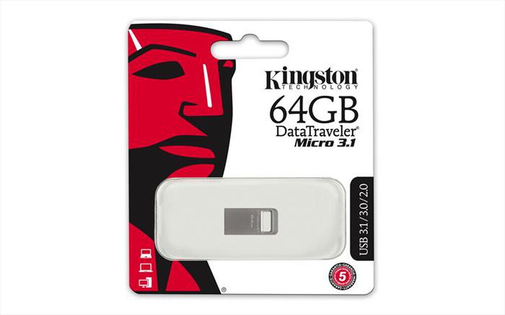 Immagine del prodotto KINGSTON - Memoria 64 GB DTMC3G264GB-SILVER