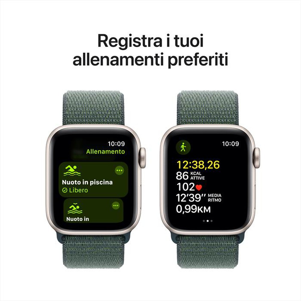 Immagine del prodotto APPLE - Watch SE GPS + Cellular 40mm Cassa Alluminio-Galassia - Sport Loop Verde