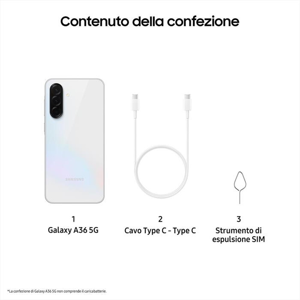 Immagine del prodotto TIM - SAMSUNG Galaxy A36 5G (8/256GB)-Awesome White