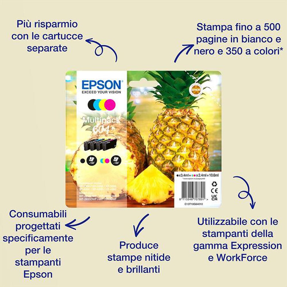 Immagine del prodotto EPSON - Cartuccia INK SERIE ANANAS NERO 604 XL-Nero