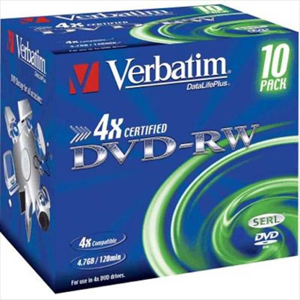 Immagine del prodotto VERBATIM - DVD+R 10pz JewelCase