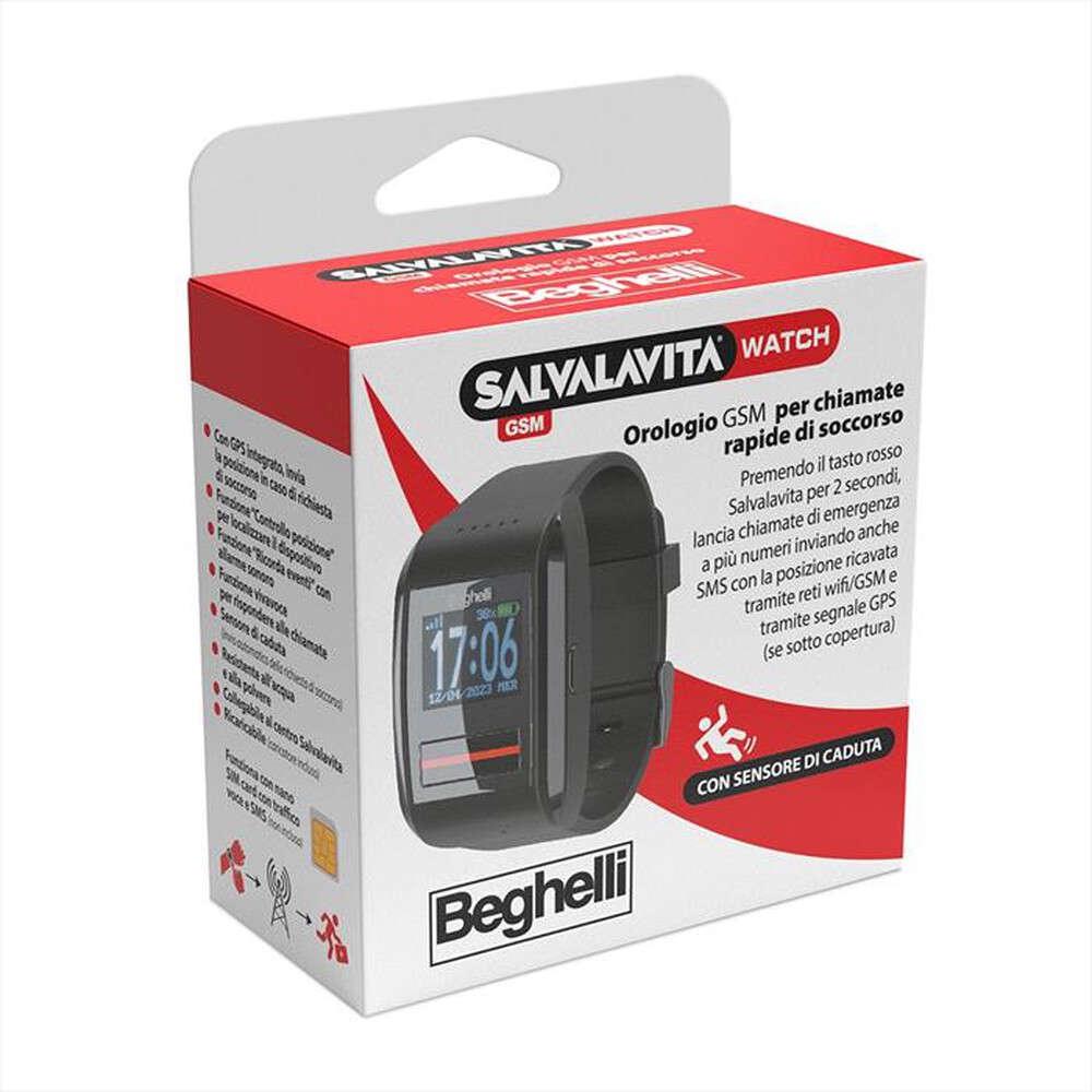 Immagine del prodotto BEGHELLI - SALVALAVITA WATCH GSM-NERO