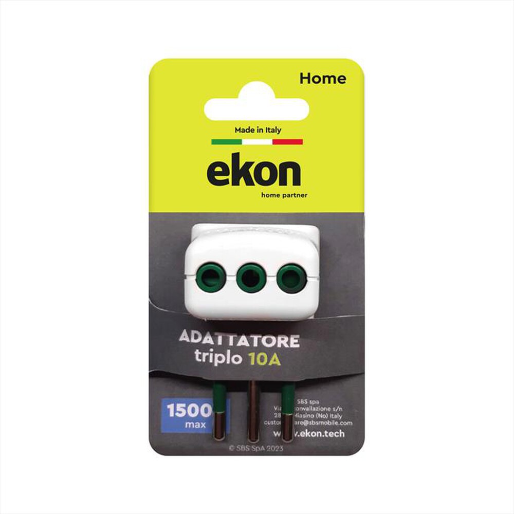 Immagine del prodotto EKON - Adattatore triplo 10A-Bianco