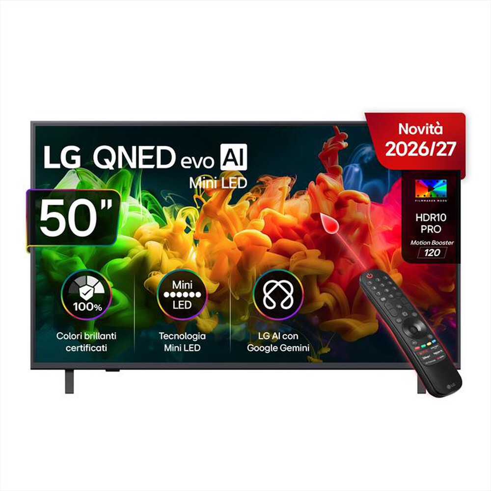 Immagine del prodotto LG - Smart TV 50" QNED EVO AI MINILED 50QNED80B6B-Charcoal Black