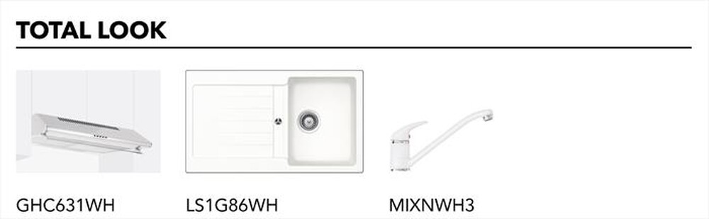 Immagine del prodotto GLEM GAS - Piano cottura a gas GTL64WH 4 fuochi 58,5cm-Bianco