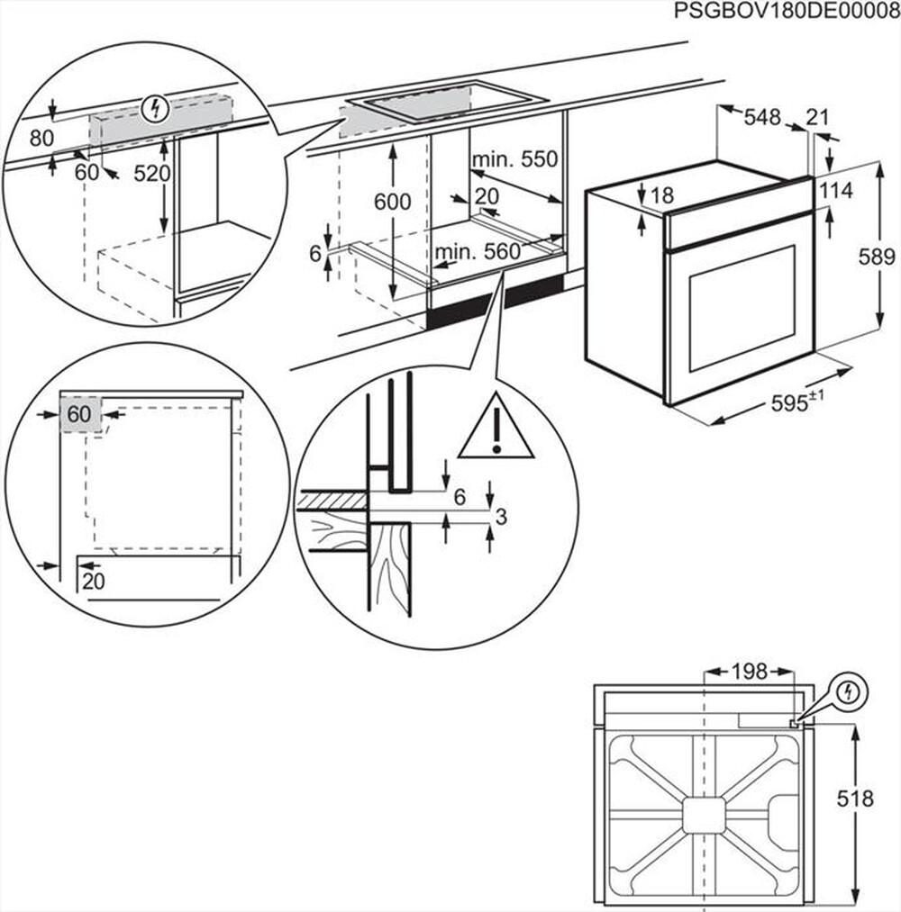 Immagine del prodotto ELECTROLUX - Forno incasso elettrico EOH2H044K Classe A+-Nero