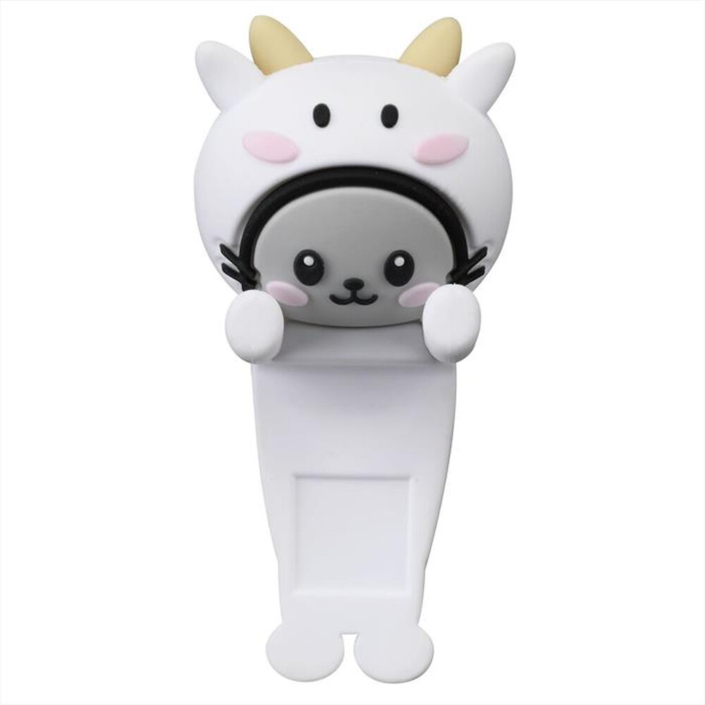 Immagine del prodotto CELLULARLINE - Mini figura adesiva in PVC a forma di mucca-Grigio, Bianco