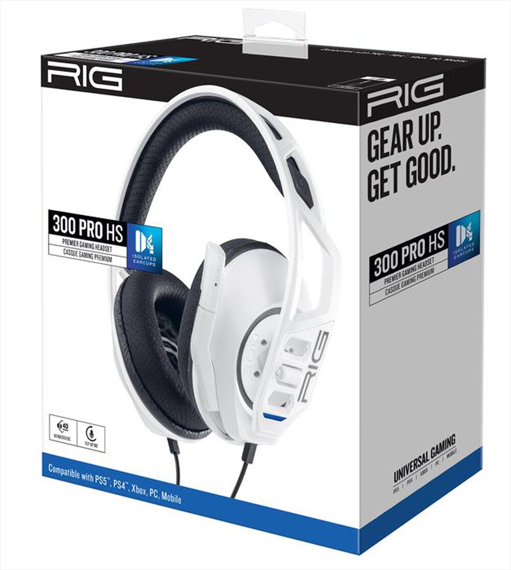 Immagine del prodotto NACON - CUFFIE GAMING RIG 300 PRO HS PS4/PS5-Bianco