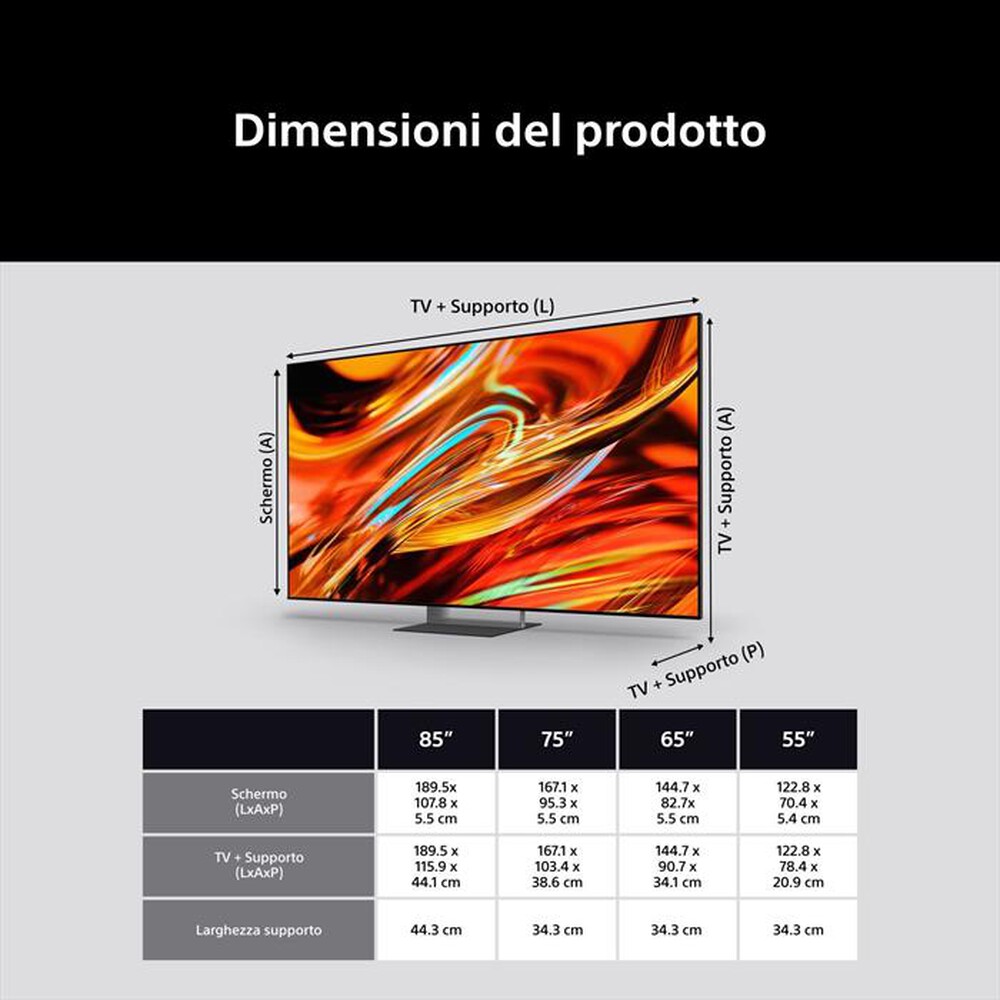 Immagine del prodotto SONY - Smart TV LED RGB UHD 4K 65" K65XR75M2B.CEI-Nero