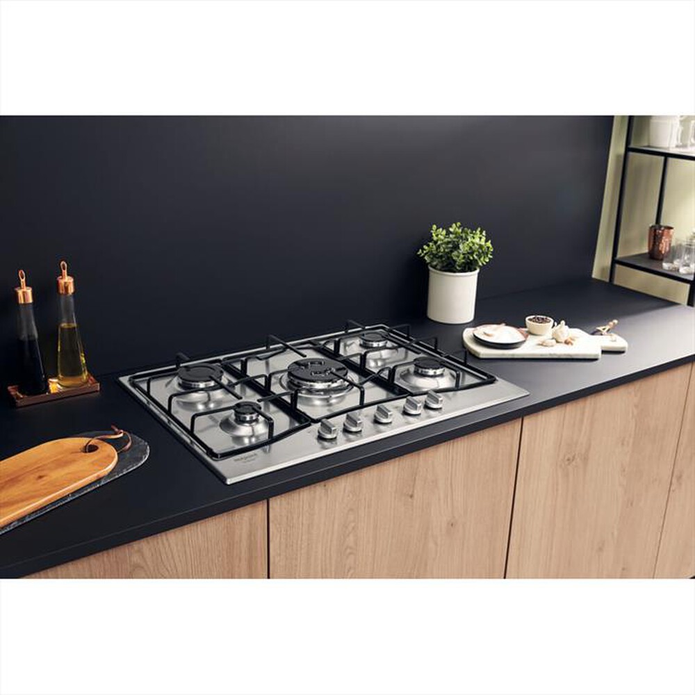 Immagine del prodotto HOTPOINT ARISTON - Piano cottura a gas PCN 752 T/IX/HAR 75cm-Inox