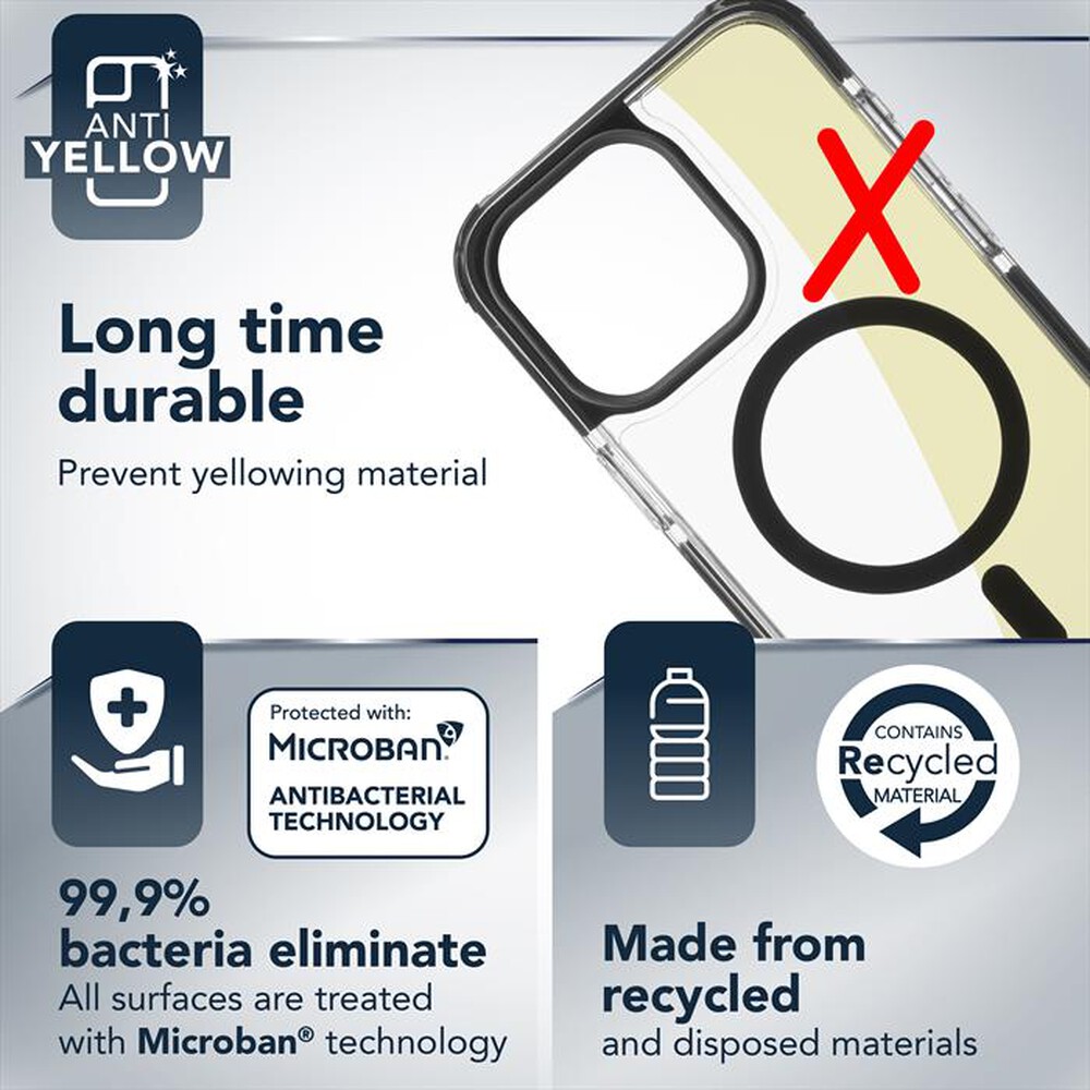 Immagine del prodotto CELLULARLINE - Cover iPhone 14 Pro TETRA FORCE STRONG GUARD MAG-Black