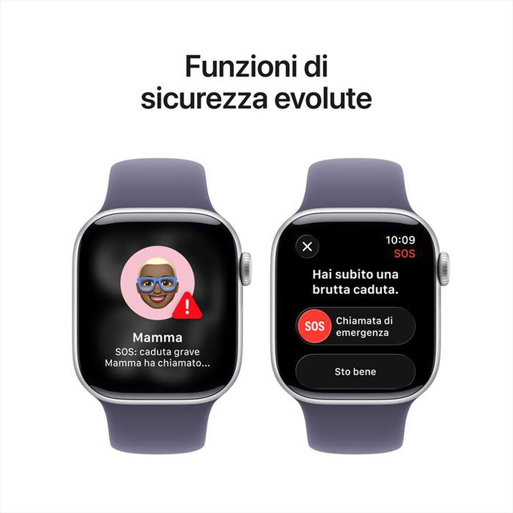 Immagine del prodotto APPLE - Watch Series 11 GPS + Cellular 42mm Alluminio-Argento - Sport Band Viola M/L