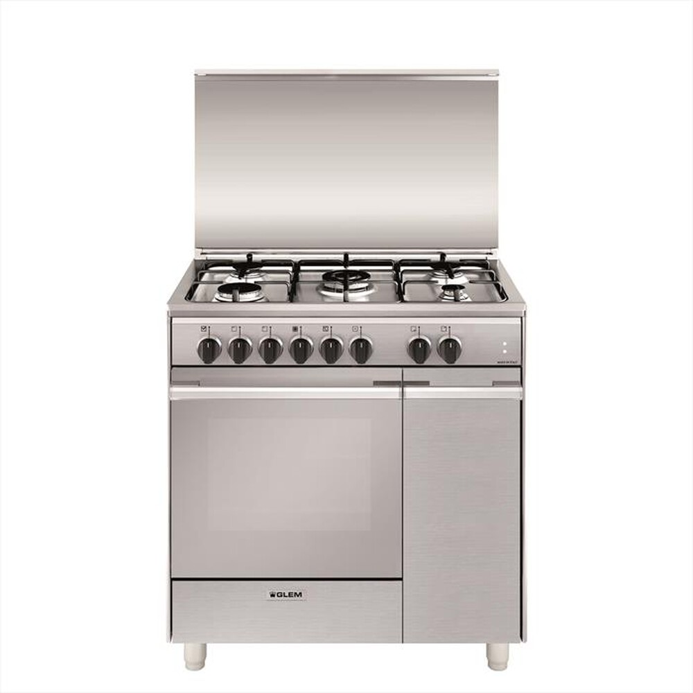 GLEM GAS - Cucina a gas UQ855MI6 Classe A-Inox
