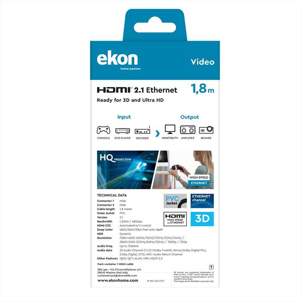 Immagine del prodotto SBS - ECVHDMI8K18MMK