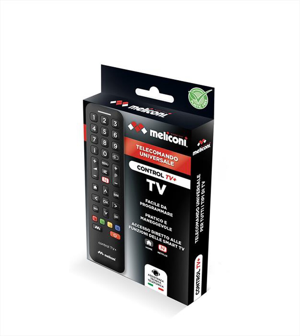 Immagine del prodotto MELICONI - Telecomando universale CONTROL TV+-Calotta nera, tastiera nera