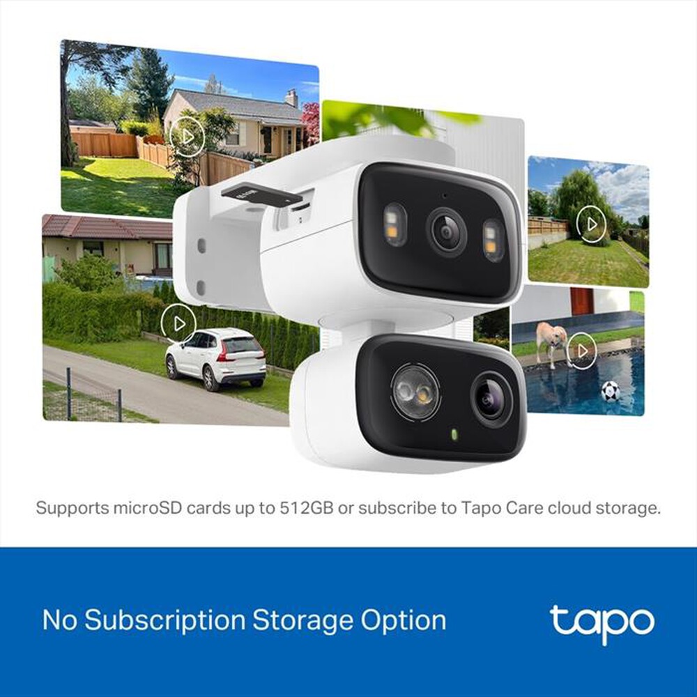 Immagine del prodotto TP-LINK - Telecamera Pan/Tilt 2K 3MP doppio obiettivo TC34-bianco