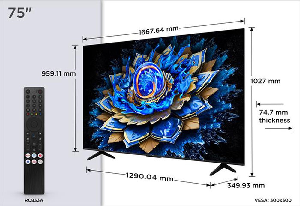 Immagine del prodotto TCL - Smart TV LED UHD 4K 75" 75T69C-Nero