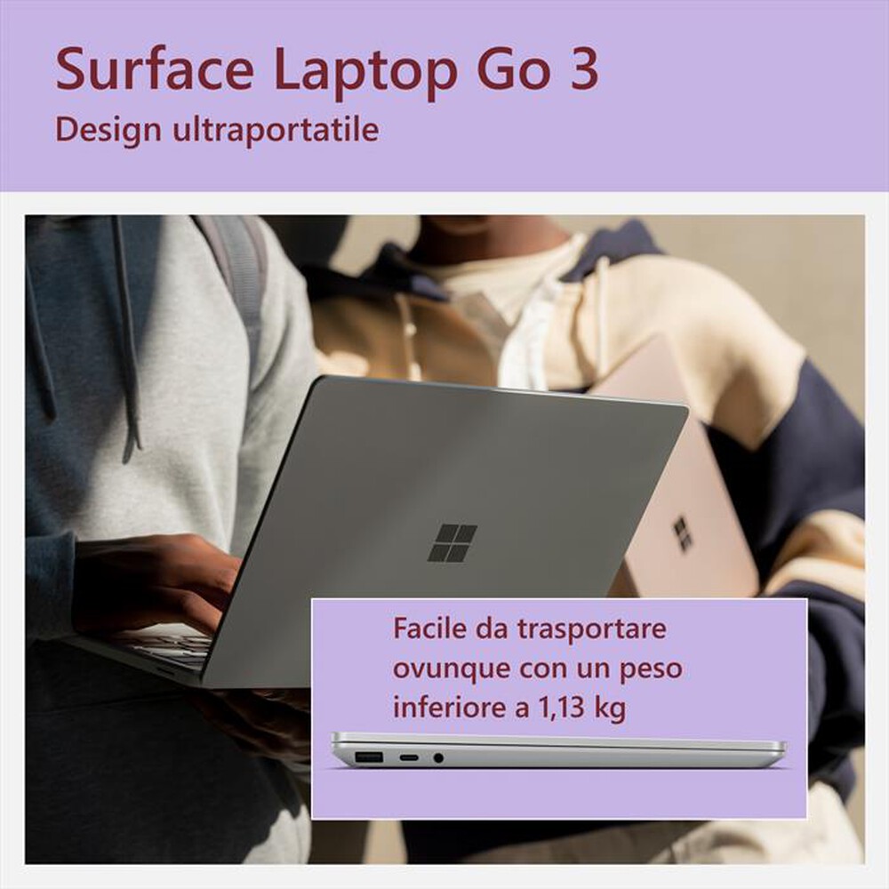 Immagine del prodotto MICROSOFT - Notebook SURFACE LAPTOP GO 3-Platinum