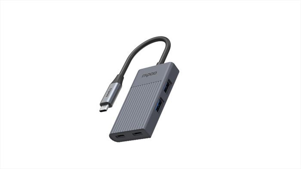 Immagine del prodotto RAPOO - UCH-4013 USB-C to USB-A & USB-C Hub-Grey - Grigio