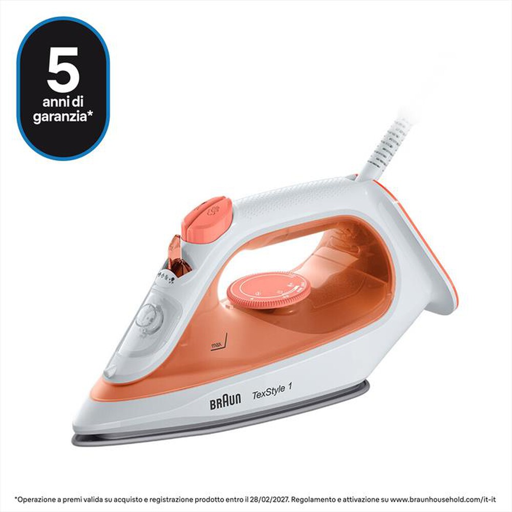 Immagine del prodotto BRAUN - FERRO A VAPORE TEXSTYLE 1 SI1009OR-Arancione