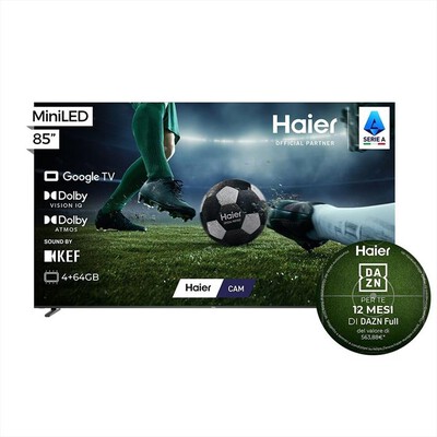 HAIER - Smart TV QLED 4K 85" H85M92FUX-Nero