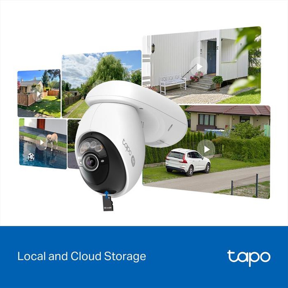 Immagine del prodotto TP-LINK - Telecamera 4K 8MP motorizzata con pannello solare-bianco