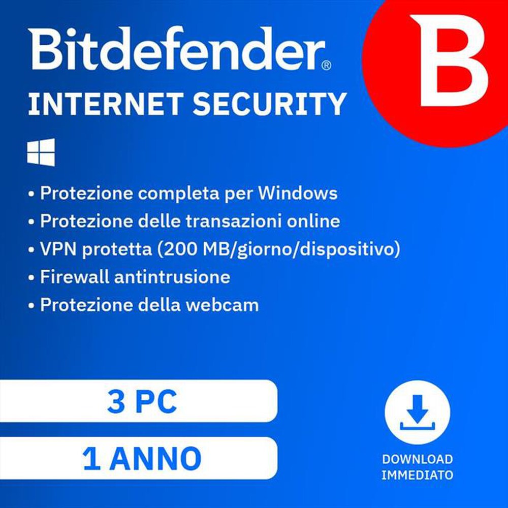 Immagine del prodotto BITDEFENDER - Internet Security 1 Anno - 3 PC