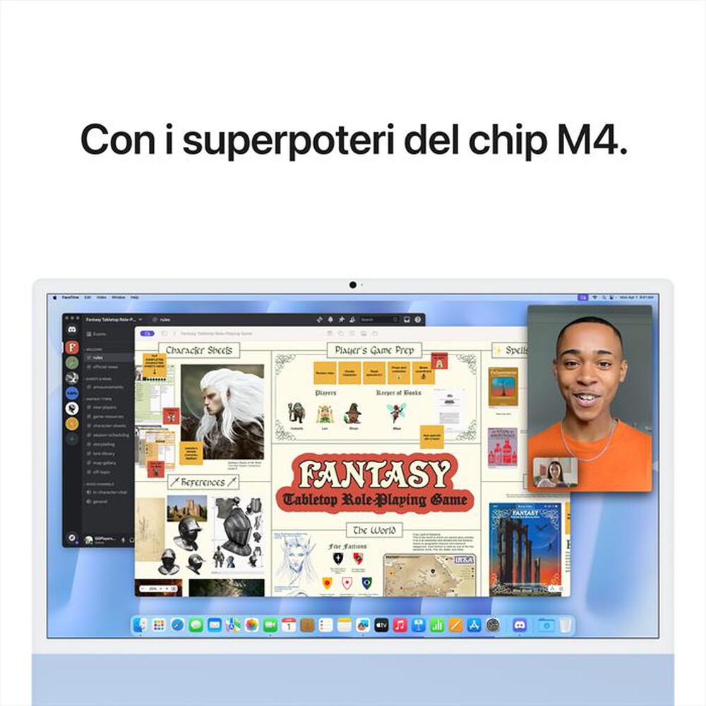 Immagine del prodotto APPLE - iMac Retina 24" 4.5K M4 Core 10 CPU 10 GPU 256GB-Blu