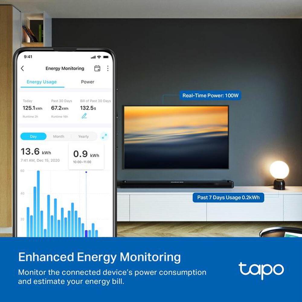 Immagine del prodotto TP-LINK - PRESA SMART WI-FI , ITALIAN SOCKET +ENERGY MONITOR