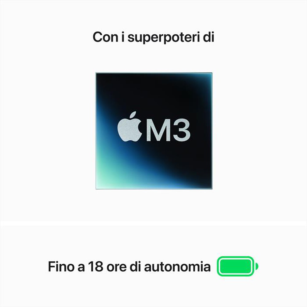 Immagine del prodotto APPLE - MacBook Air 13" M3 Core CPU 8 GPU 8 16GB 256GB SSD-Mezzanotte