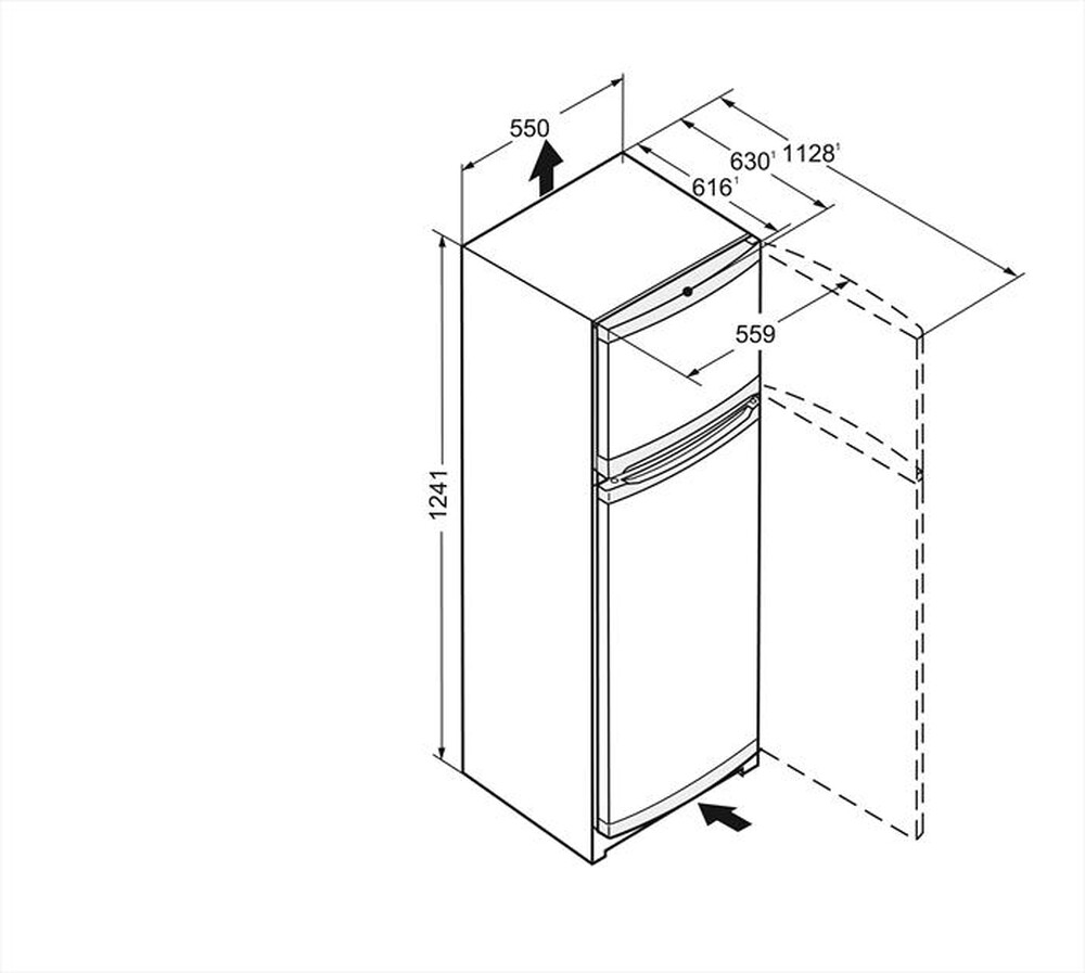 Immagine del prodotto LIEBHERR - Frigorifero 2 porte CTEL 2131-21 Classe F 202lt-Acciaio