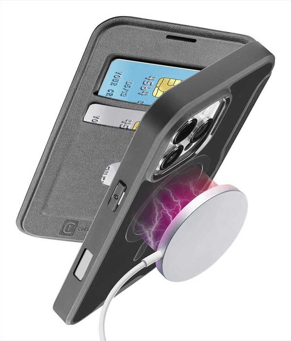 Immagine del prodotto CELLULARLINE - Custodia a libro DAILY MAG per IPHONE 16 PRO-Nero