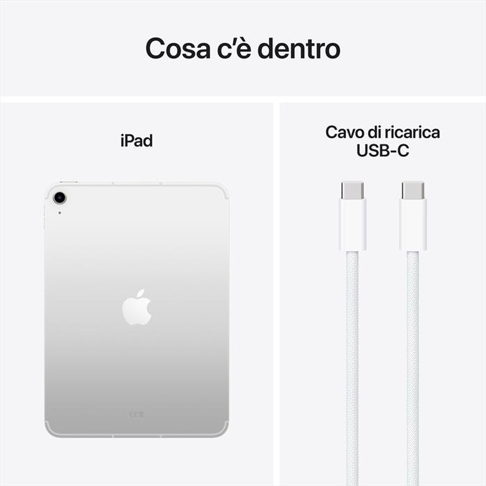 Immagine del prodotto APPLE - iPad 11" Wi-Fi + Cellular 128GB (2025)-Argento