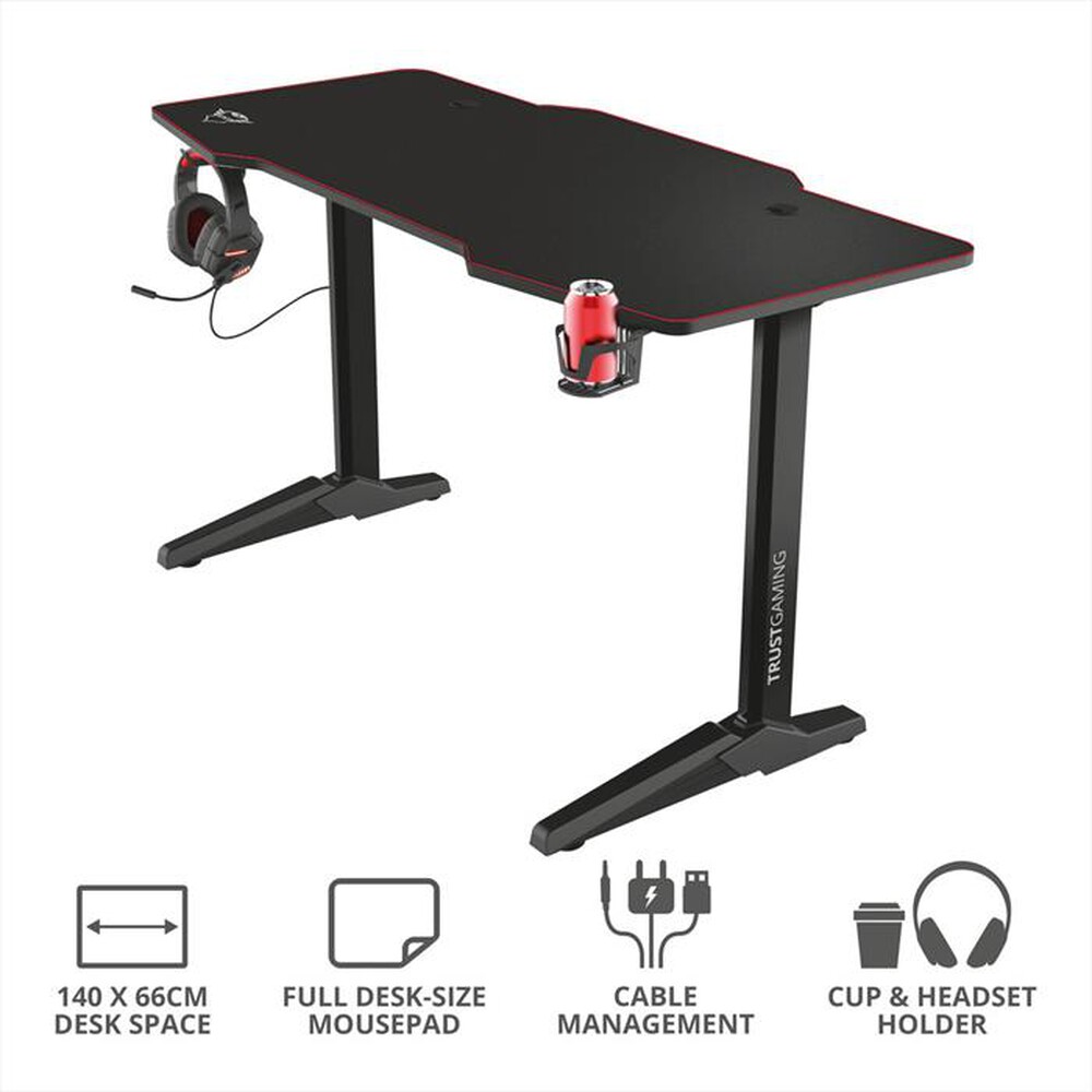 Immagine del prodotto TRUST - GXT1175 IMPERIUS XL GAMING DESK-Black