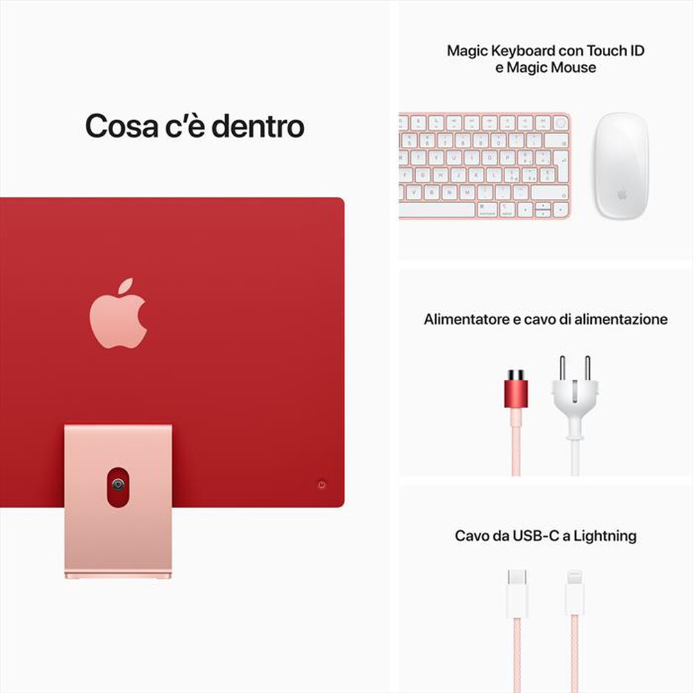 Immagine del prodotto APPLE - iMac 24" display Retina 4,5K M1 256 GPU 8CORE 2021-Rosa