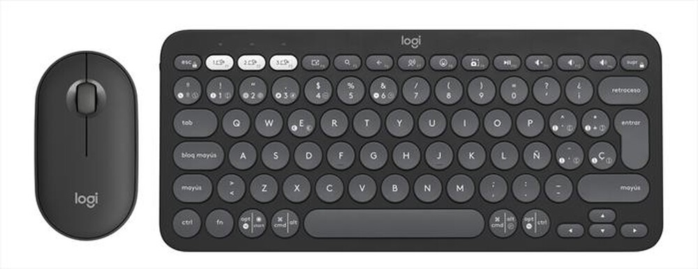 Immagine del prodotto LOGITECH - Tastiera + Mouse Pebble 2 Combo-Graphite